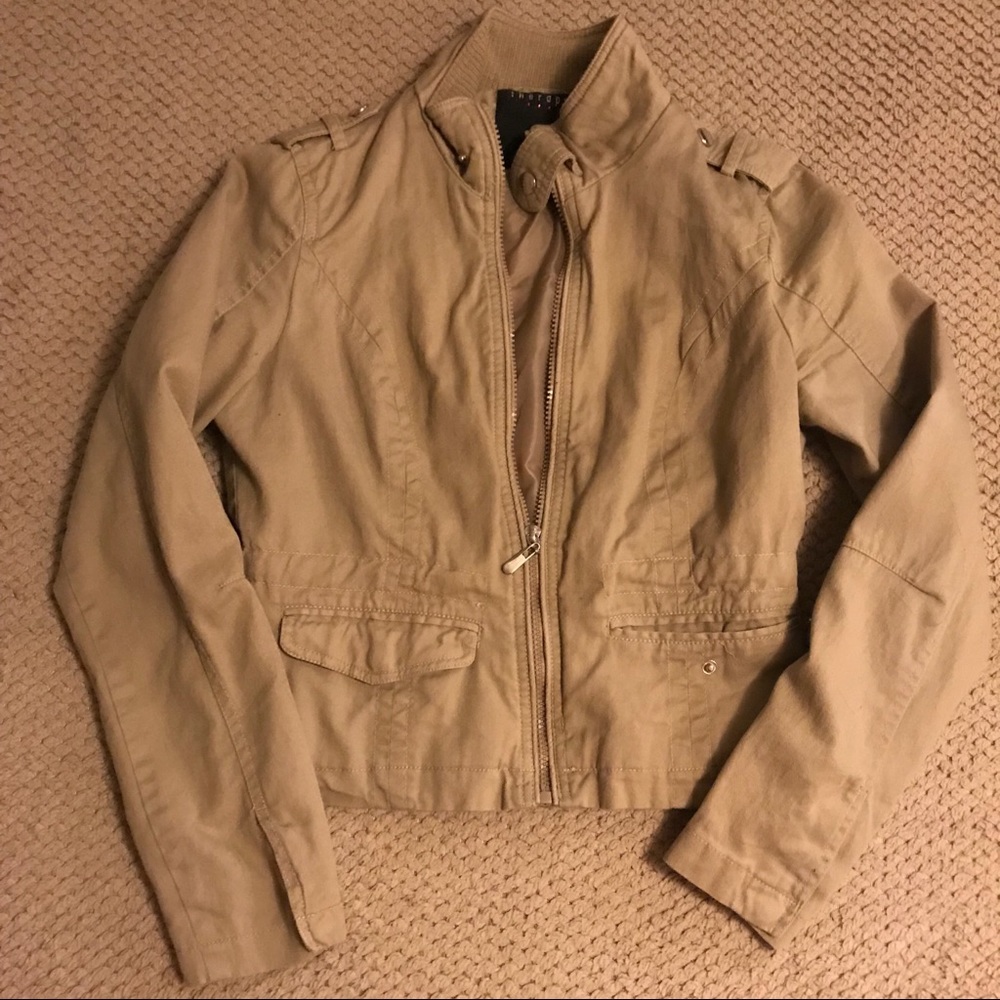 Beige/tan jacket, like new, worn once.